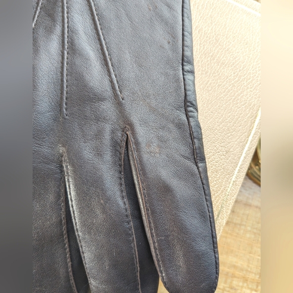 Cashmere Lined Leather Gloves Brown XL - Picture 7 of 8